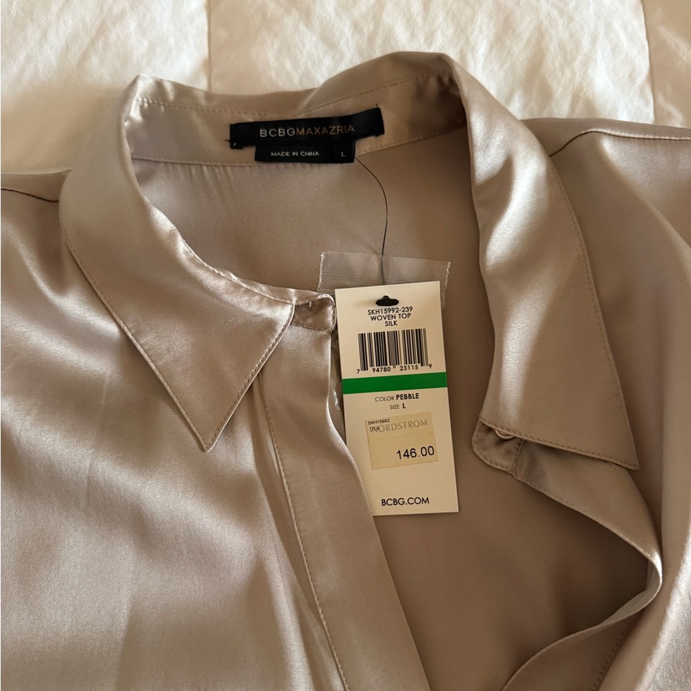 NWT BCBG Silk Blouse - Picture 4 of 6